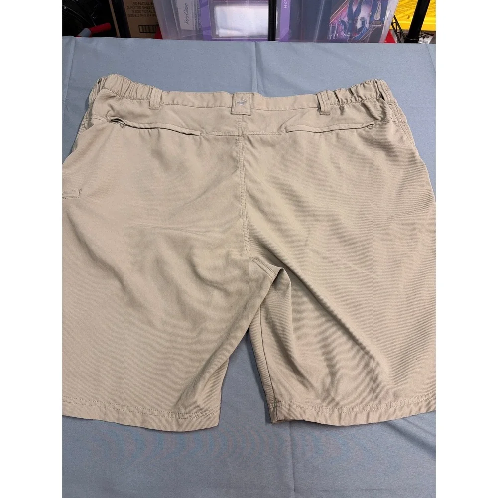Wrangler Outdoor Series Mens Tan Cargo Shorts‎ Size 44 Elastic Waist 112336735